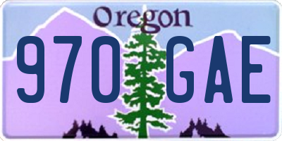 OR license plate 970GAE