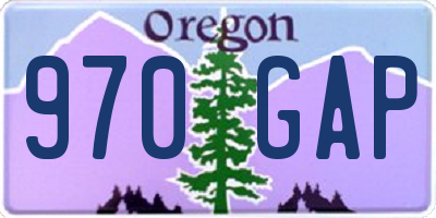 OR license plate 970GAP