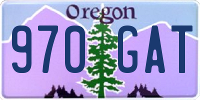 OR license plate 970GAT