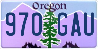 OR license plate 970GAU