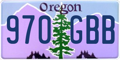 OR license plate 970GBB