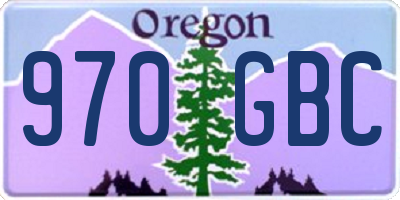 OR license plate 970GBC