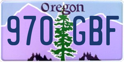 OR license plate 970GBF