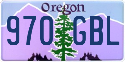 OR license plate 970GBL