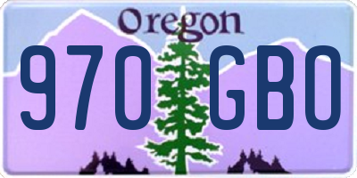 OR license plate 970GBO
