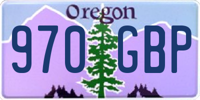 OR license plate 970GBP