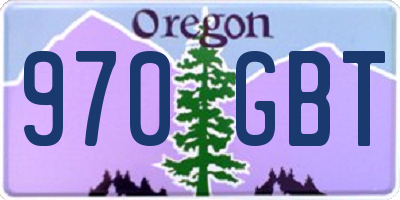 OR license plate 970GBT