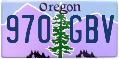 OR license plate 970GBV