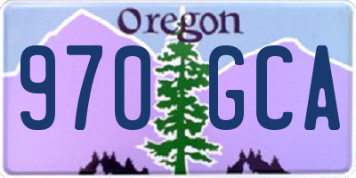 OR license plate 970GCA