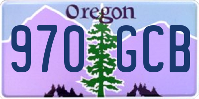 OR license plate 970GCB