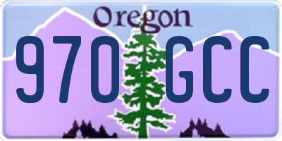 OR license plate 970GCC
