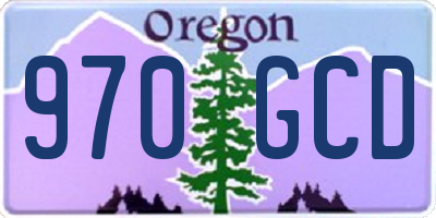 OR license plate 970GCD