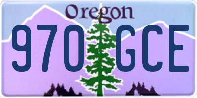OR license plate 970GCE