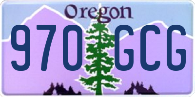 OR license plate 970GCG