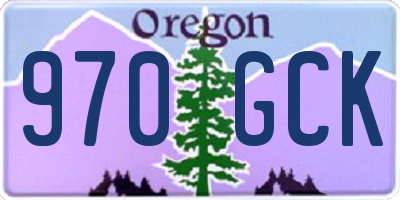 OR license plate 970GCK
