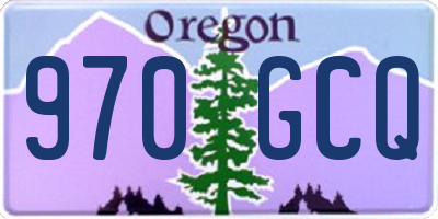 OR license plate 970GCQ