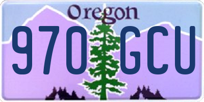 OR license plate 970GCU