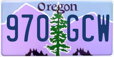 OR license plate 970GCW