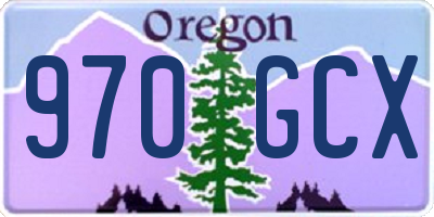 OR license plate 970GCX