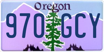 OR license plate 970GCY