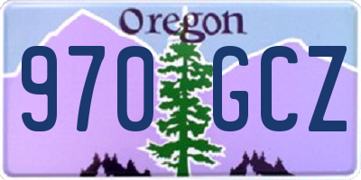 OR license plate 970GCZ