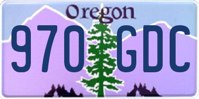 OR license plate 970GDC