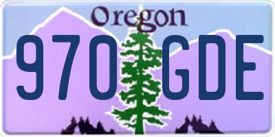 OR license plate 970GDE