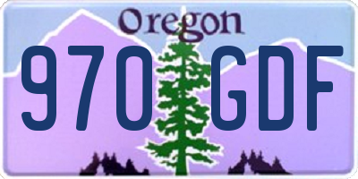 OR license plate 970GDF