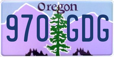 OR license plate 970GDG