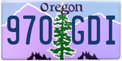 OR license plate 970GDI
