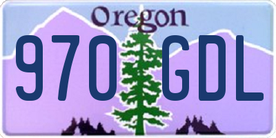 OR license plate 970GDL