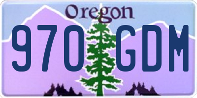 OR license plate 970GDM