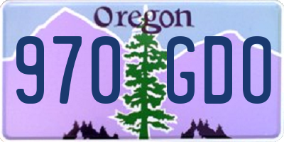 OR license plate 970GDO