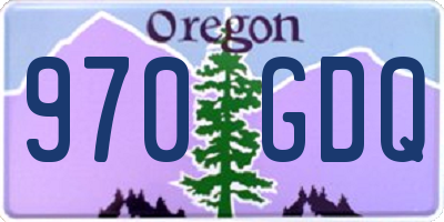 OR license plate 970GDQ