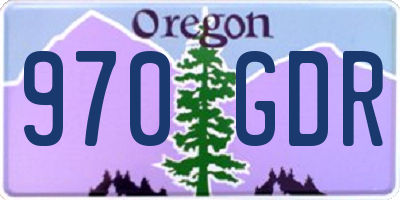 OR license plate 970GDR