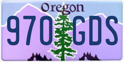 OR license plate 970GDS