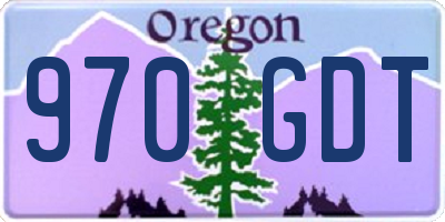 OR license plate 970GDT