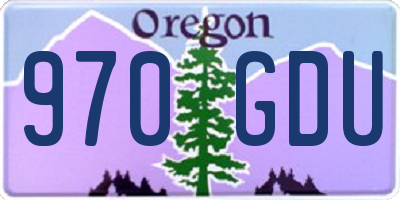 OR license plate 970GDU
