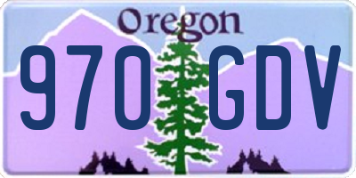 OR license plate 970GDV