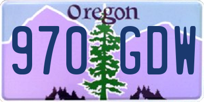 OR license plate 970GDW