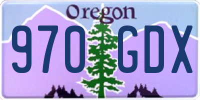 OR license plate 970GDX