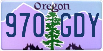 OR license plate 970GDY