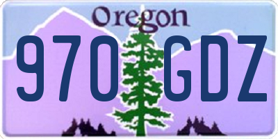 OR license plate 970GDZ