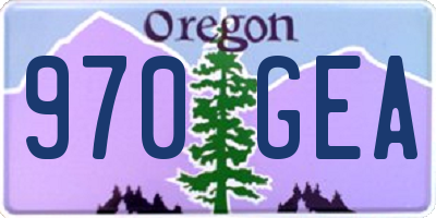 OR license plate 970GEA