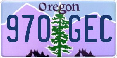 OR license plate 970GEC