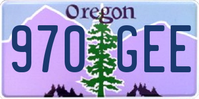 OR license plate 970GEE