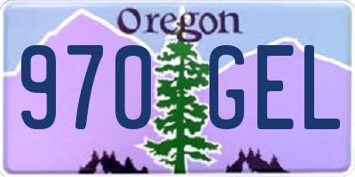 OR license plate 970GEL