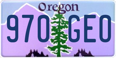 OR license plate 970GEO