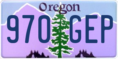 OR license plate 970GEP