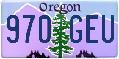 OR license plate 970GEU